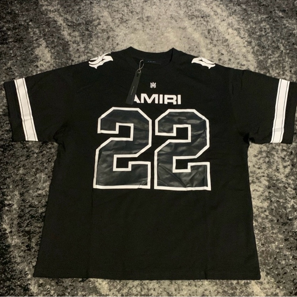 Amiri 22 Jersey Black & White T-Shirt Men’s Size Large
